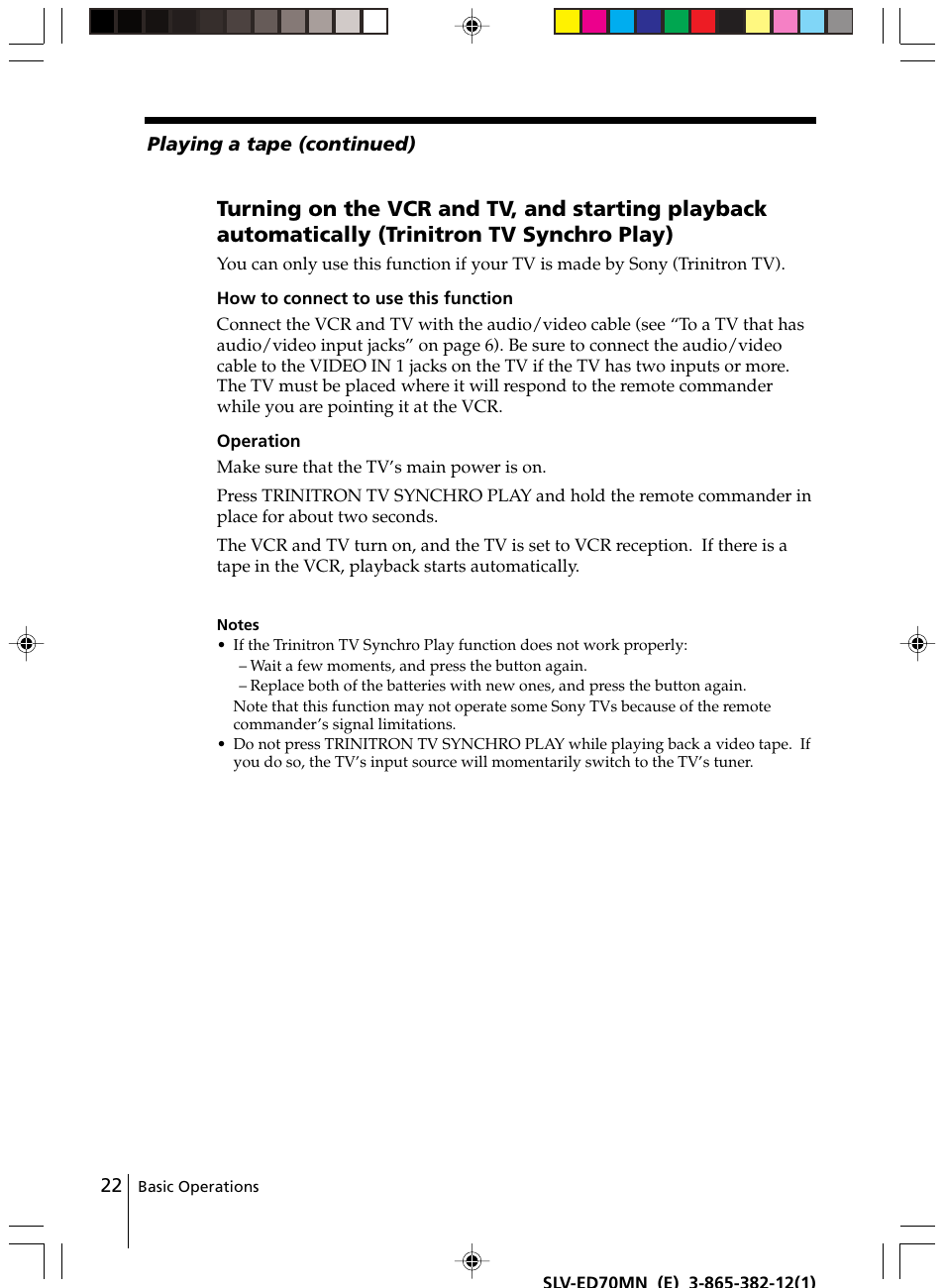 Sony SLV-ED70MN User Manual | Page 22 / 55