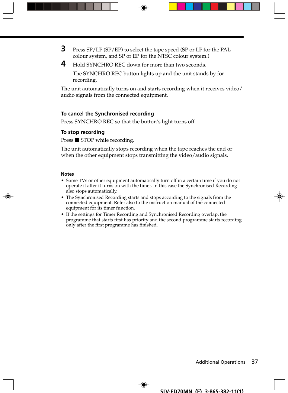 Sony SLV-ED70MN User Manual | Page 37 / 55