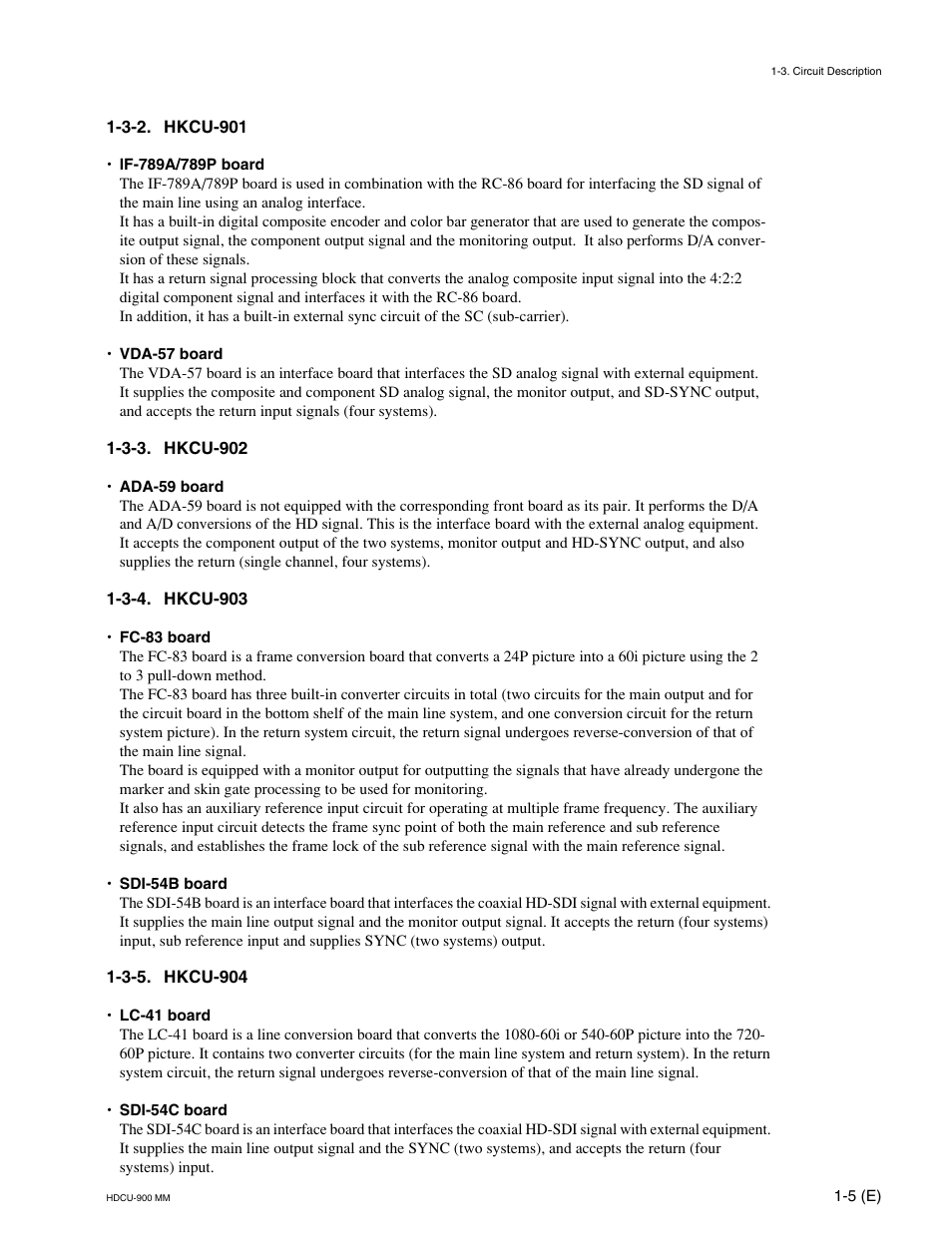 3-2. hkcu-901, 3-3. hkcu-902, 3-4. hkcu-903 | 3-5. hkcu-904 | Sony HDCU-900 User Manual | Page 15 / 74