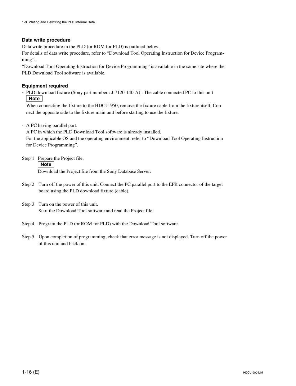 Sony HDCU-900 User Manual | Page 26 / 74