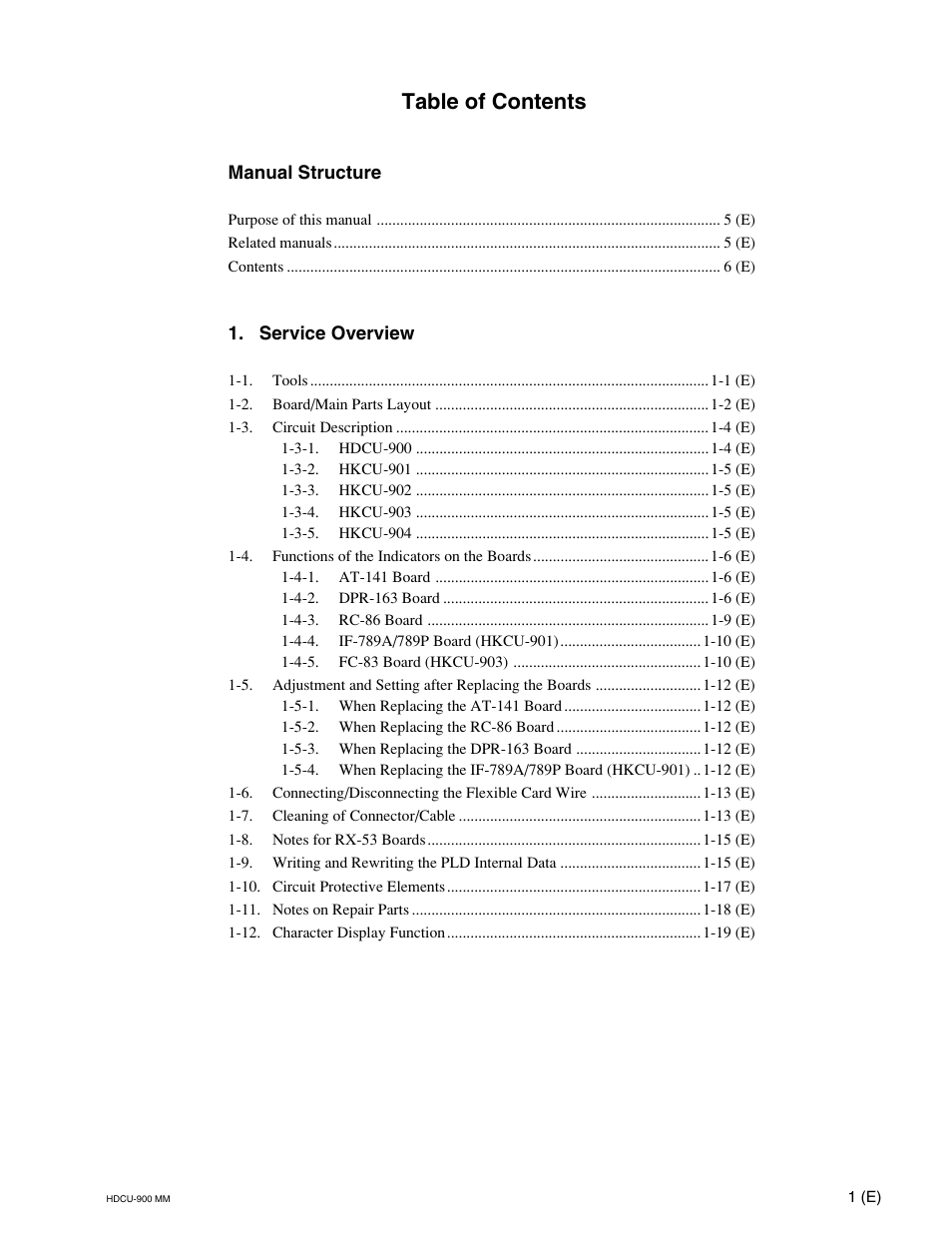 Sony HDCU-900 User Manual | Page 5 / 74