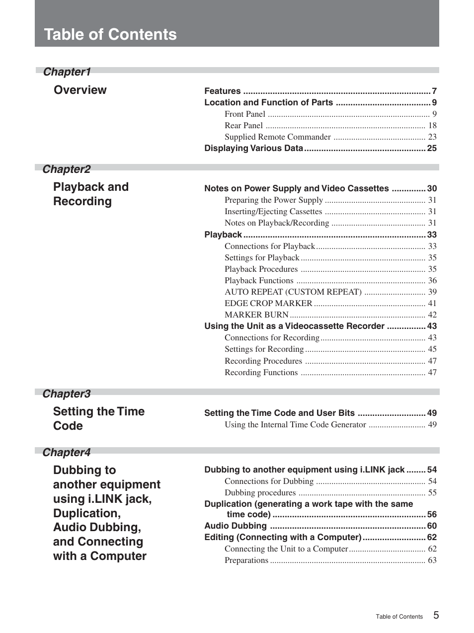 Sony 2-678-737-13(1) User Manual | Page 5 / 104