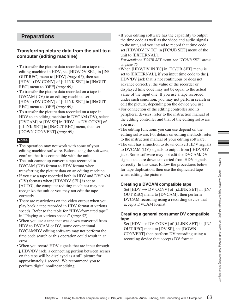Preparations | Sony 2-678-737-13(1) User Manual | Page 63 / 104