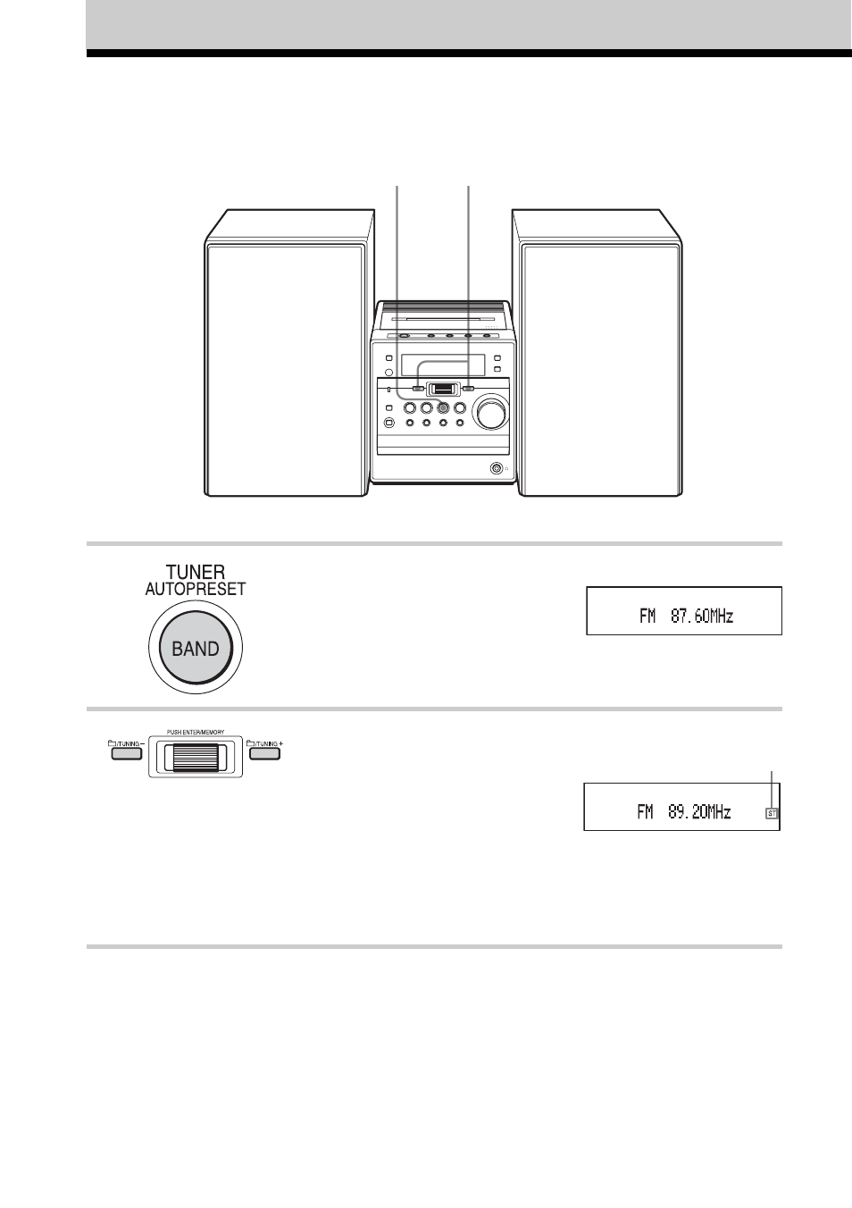 Listening to the radio | Sony CMT-A5 User Manual | Page 10 / 96