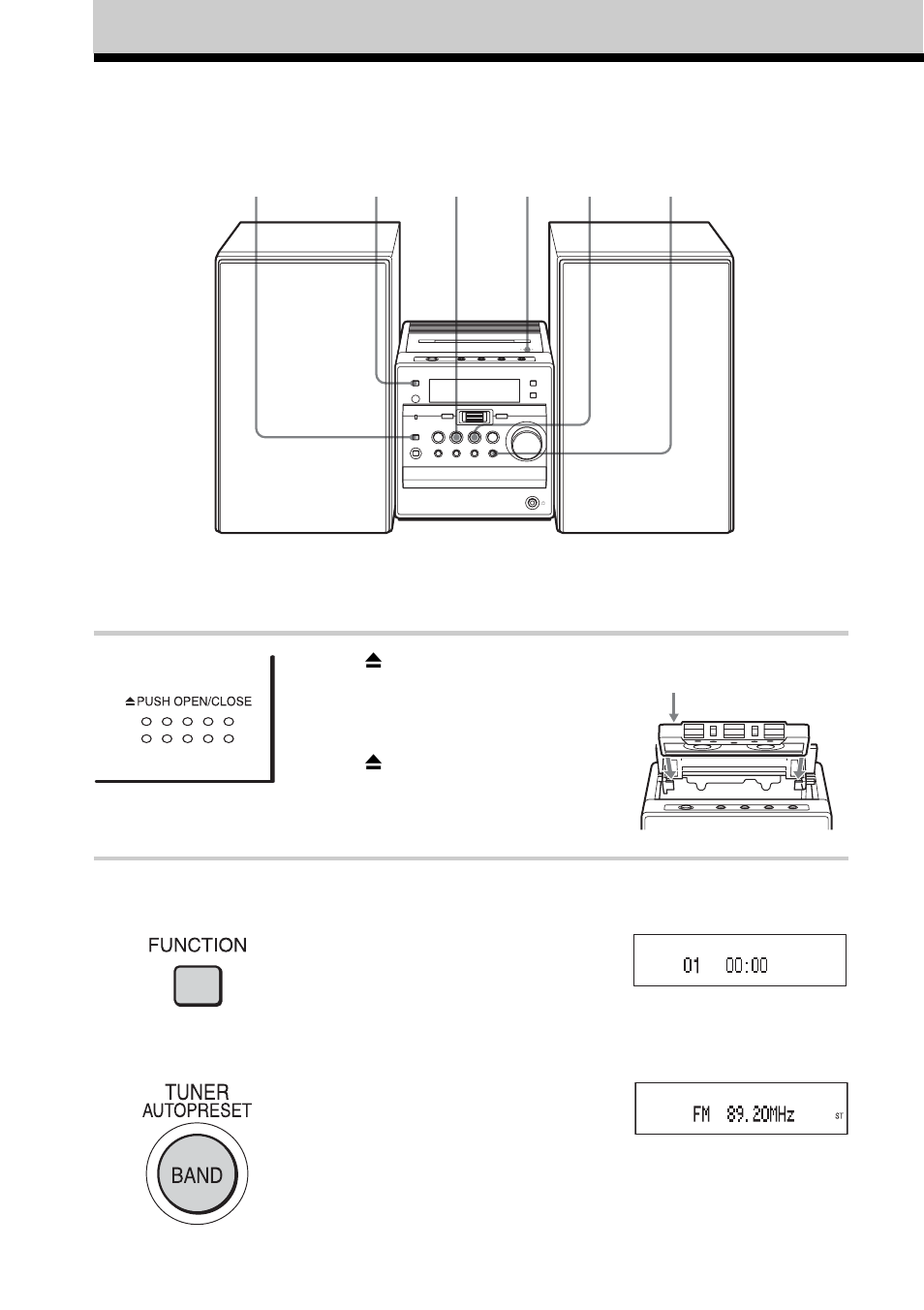 Recording on a tape | Sony CMT-A5 User Manual | Page 14 / 96