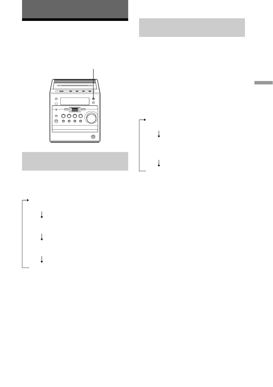 The cd player, Using the display, Checking the information on an audio cd | Checking the information on an atrac cd/mp3 cd | Sony CMT-A5 User Manual | Page 17 / 96