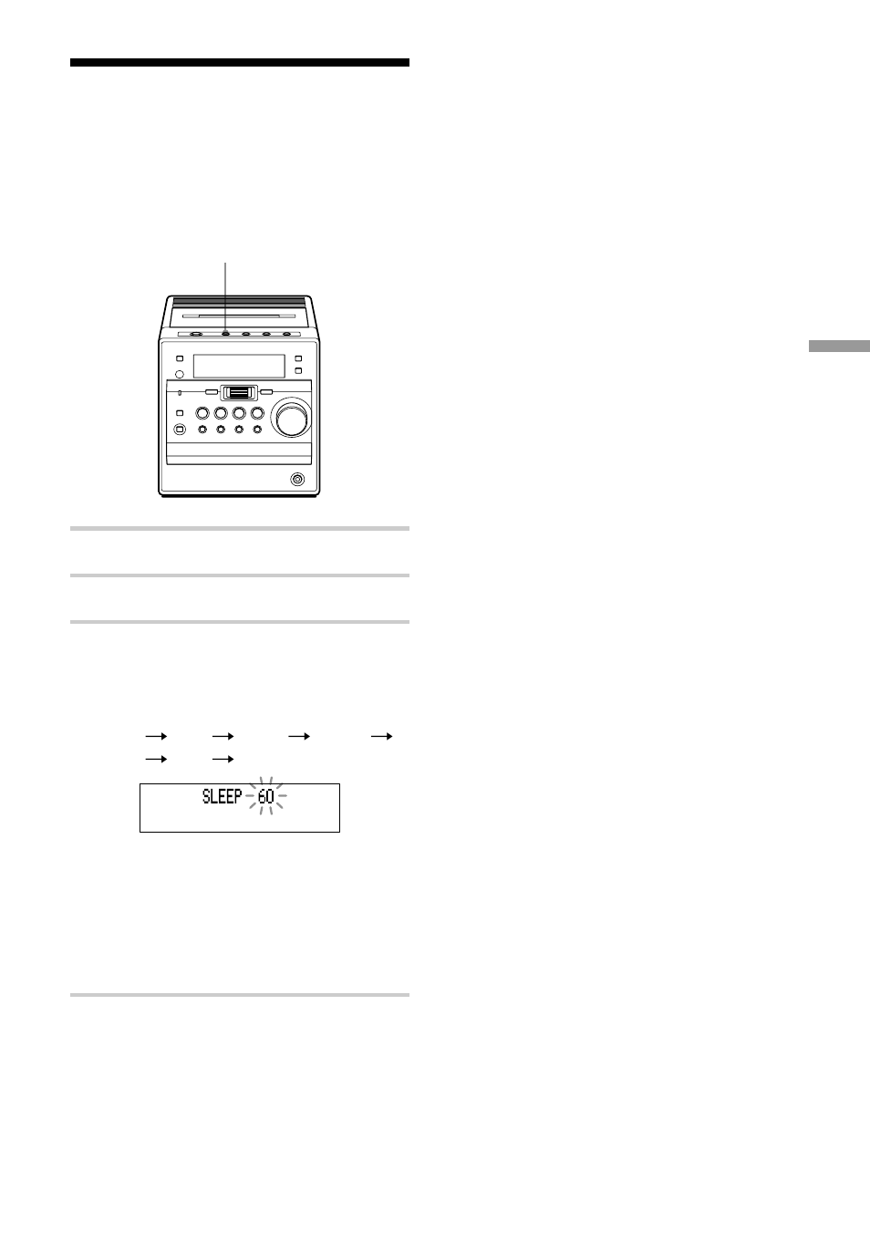 Falling asleep to music | Sony CMT-A5 User Manual | Page 37 / 96