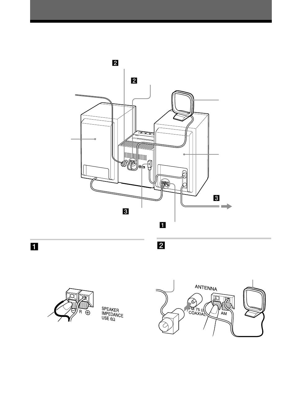 Setting up, Hooking up the system | Sony CMT-A5 User Manual | Page 38 / 96