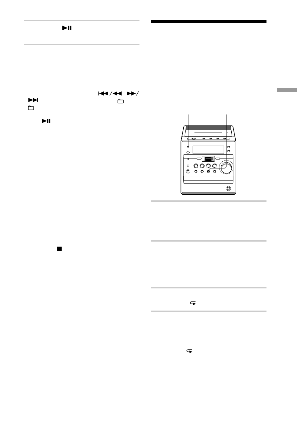 Reproducción de pistas de forma repetida, Reproducción repetida) | Sony CMT-A5 User Manual | Page 71 / 96