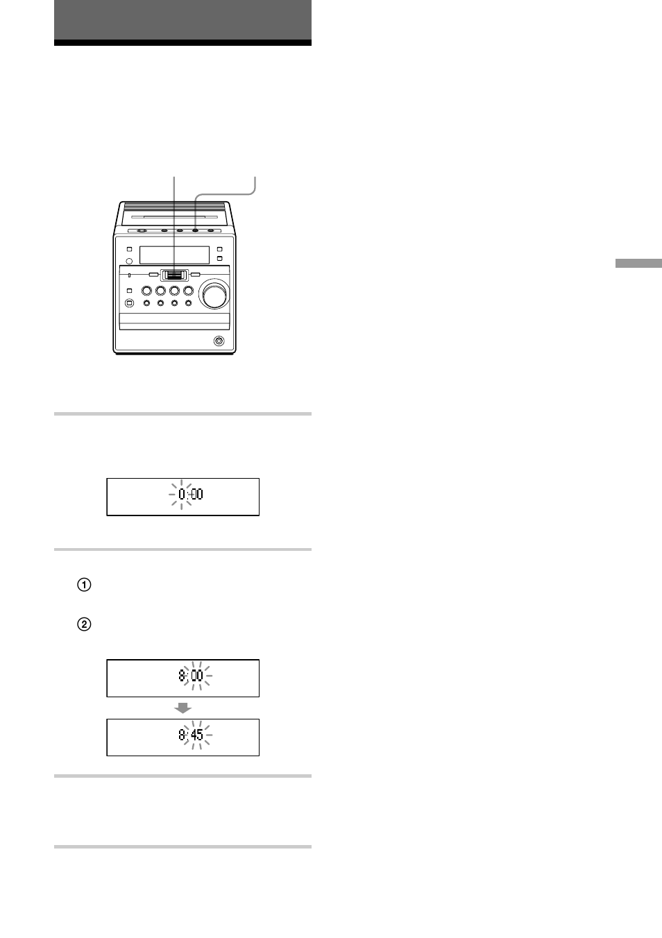 Temporizador, Ajuste del reloj | Sony CMT-A5 User Manual | Page 79 / 96