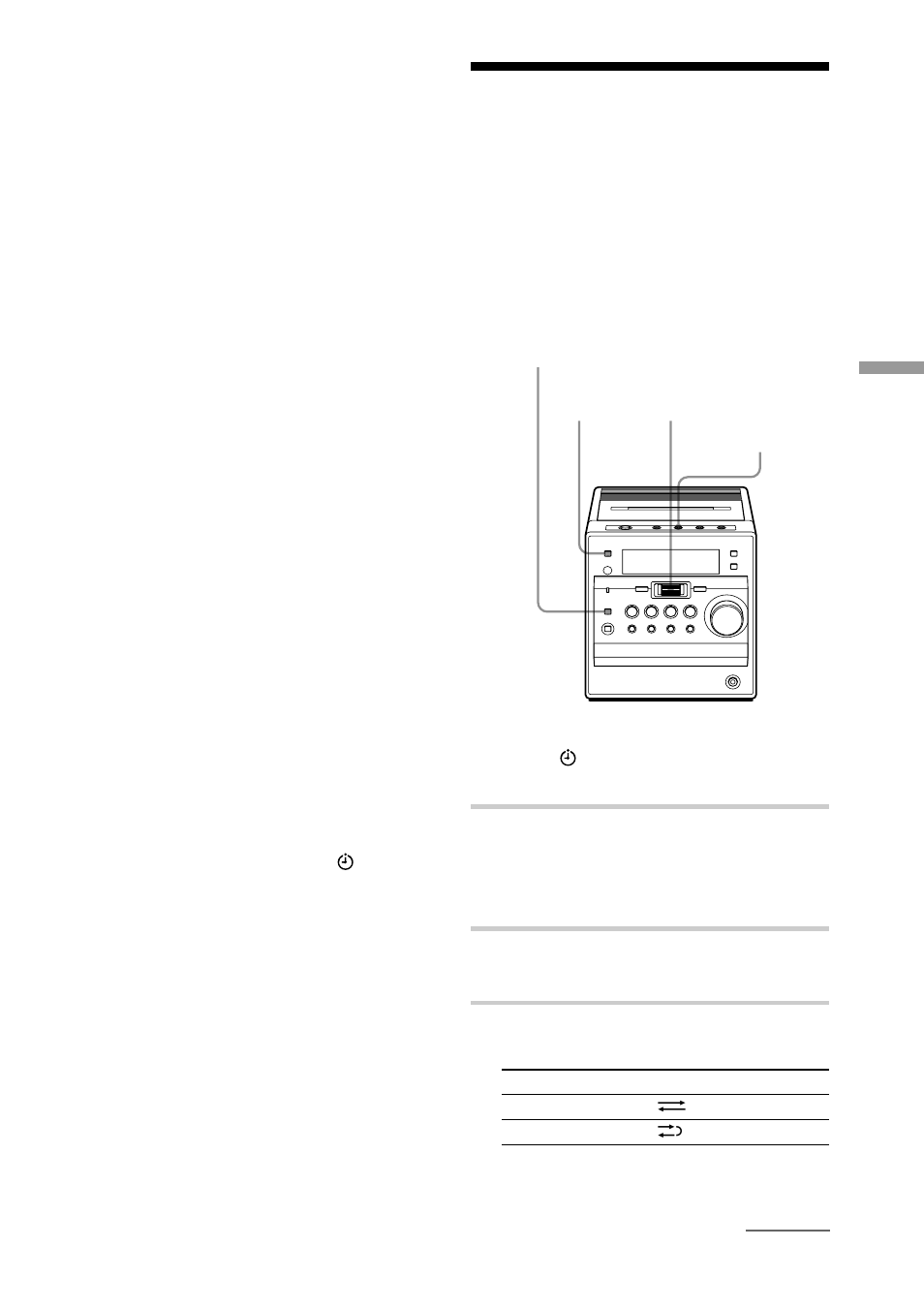 Grabación de programas de radio con el, Temporizador | Sony CMT-A5 User Manual | Page 81 / 96