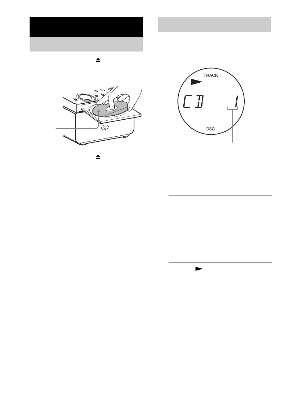 Cd – play, Loading a disc, Playing a disc | Normal play/shuffle play, Loading a disc playing a disc | Sony CMT-CQ1 User Manual | Page 6 / 24