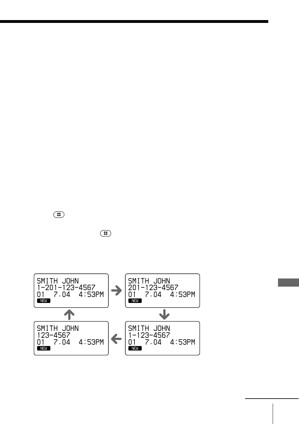 To change the number of digits of the phone number, Caller id features 75 | Sony SPP-A2770 User Manual | Page 75 / 88