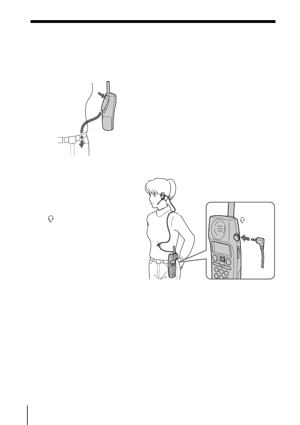 Additional information, Carrying the cordless handset by the belt clip | Sony SPP-A2770 User Manual | Page 78 / 88