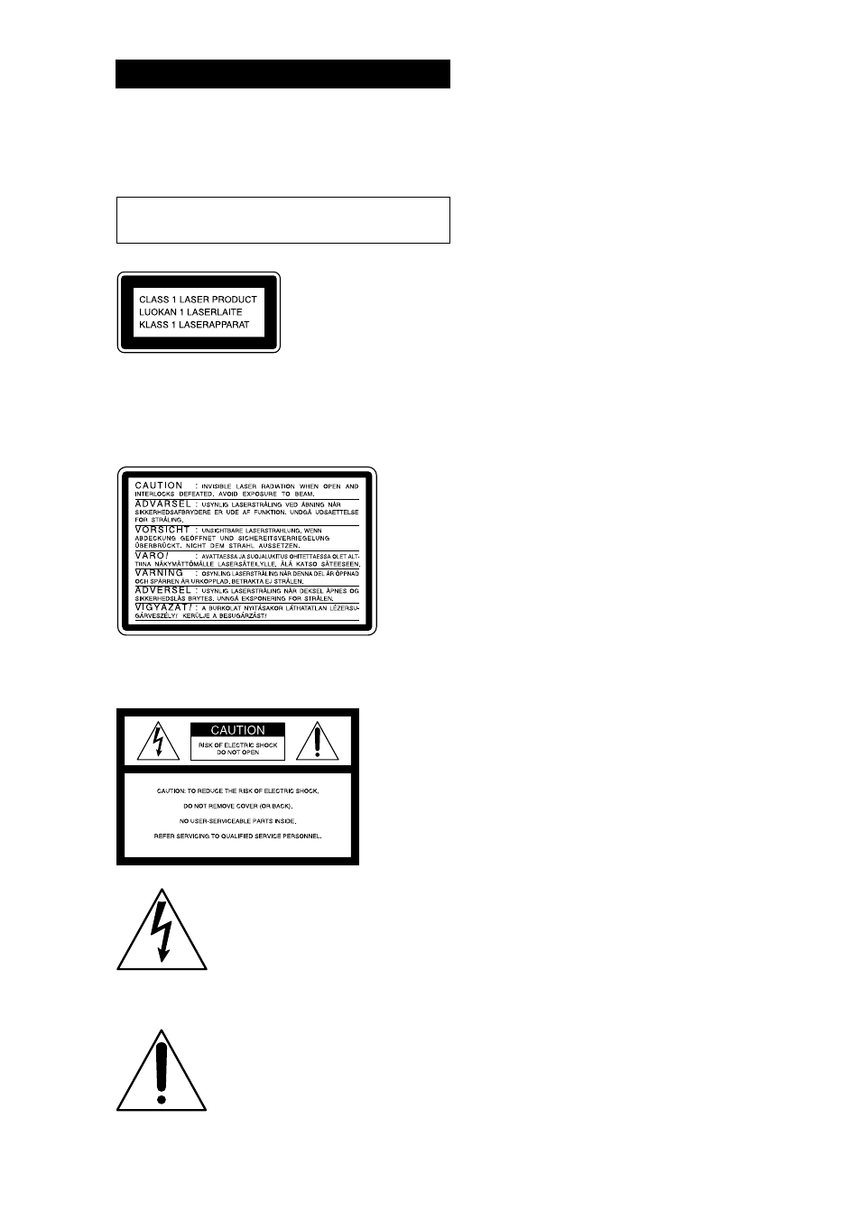 2warning | Sony CMT-EX1 User Manual | Page 2 / 28