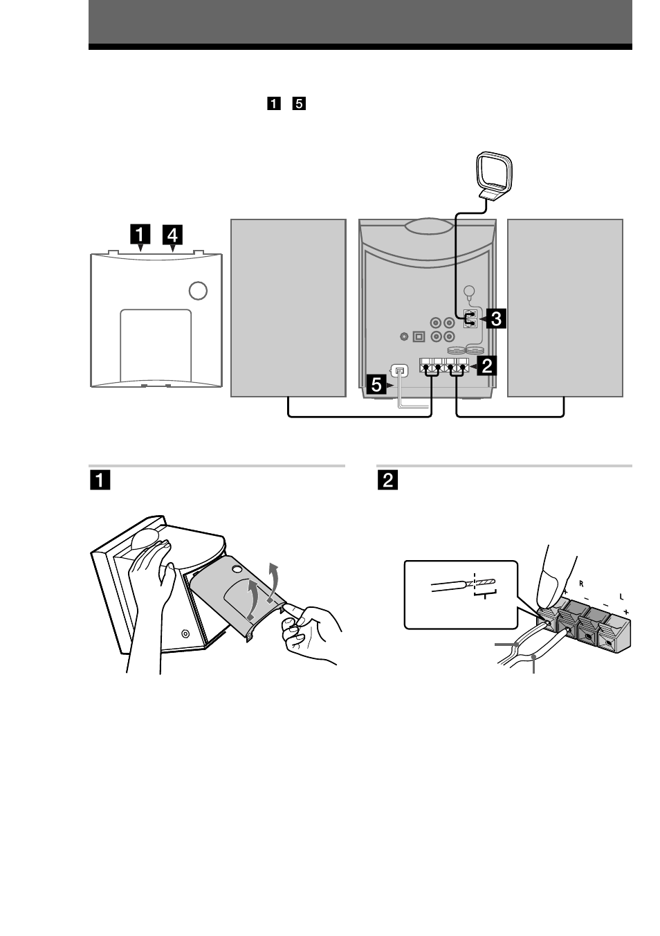 Getting started, Step 1: hooking up the system, 4getting started | Sony CMT-EX1 User Manual | Page 4 / 28