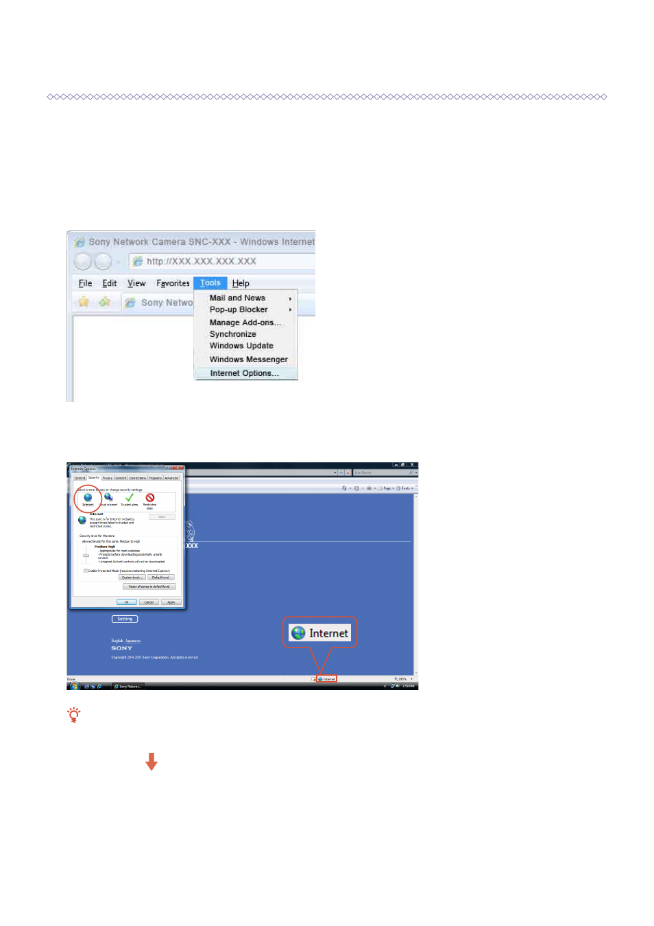When the main viewer is not displayed correctly | Sony SNC-xx User Manual | Page 23 / 28