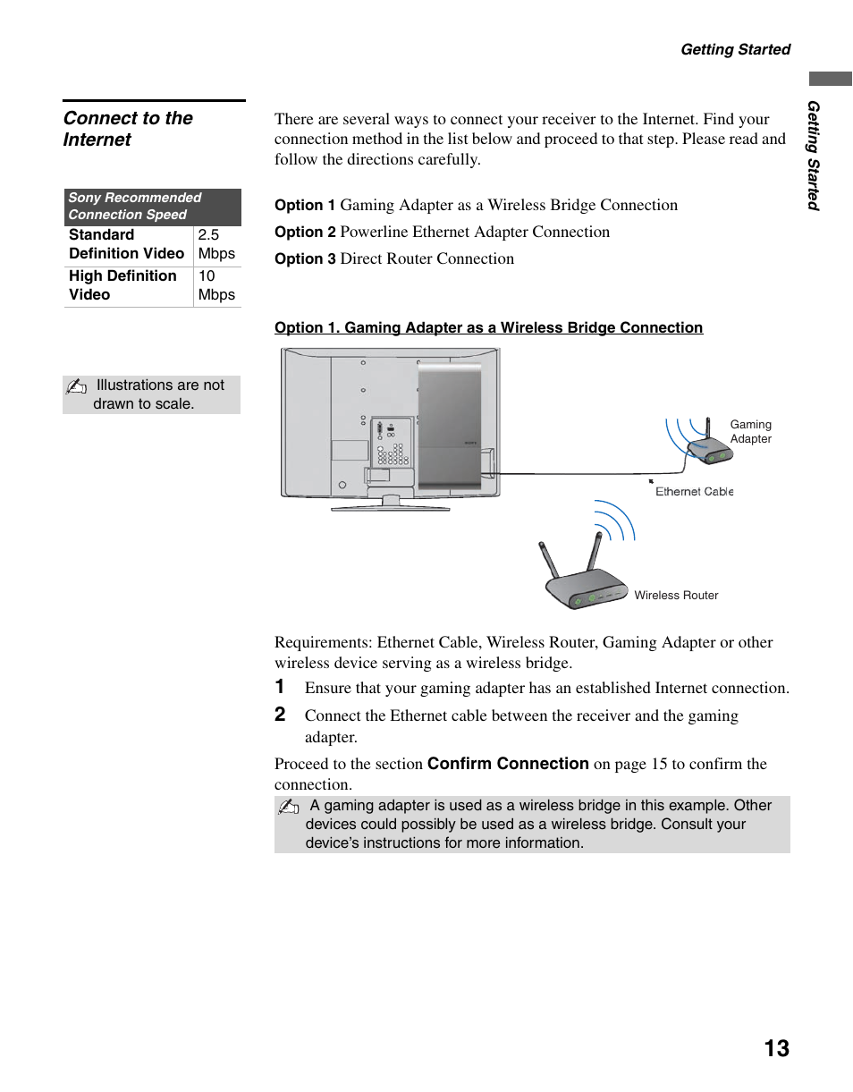 Connect to the internet | Sony BRAVIA DMX-NV1 User Manual | Page 13 / 54