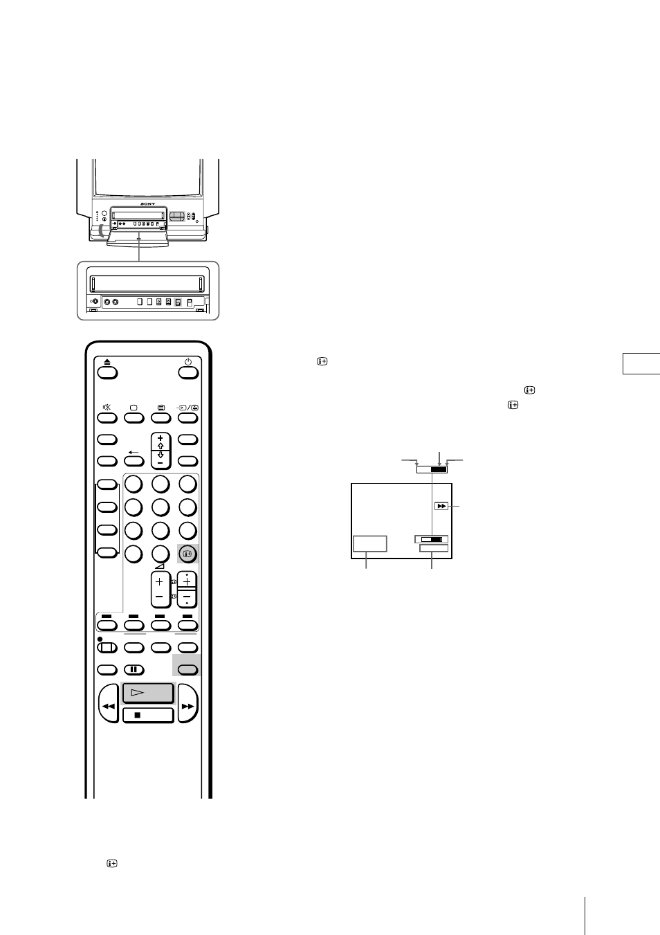 Lecture répétée d’une bande (auto repeat), Affichage d’informations à l’écran, Remise à zéro du compteur de bande | Sony Trinitron KV-21V4D User Manual | Page 116 / 232