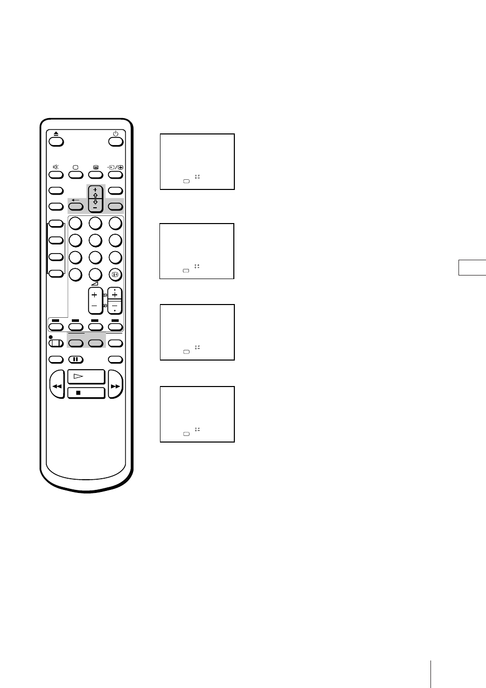 Appuyez sur ok. le curseur ( z ) apparaît à gauche, Fonctions de base | Sony Trinitron KV-21V4D User Manual | Page 119 / 232