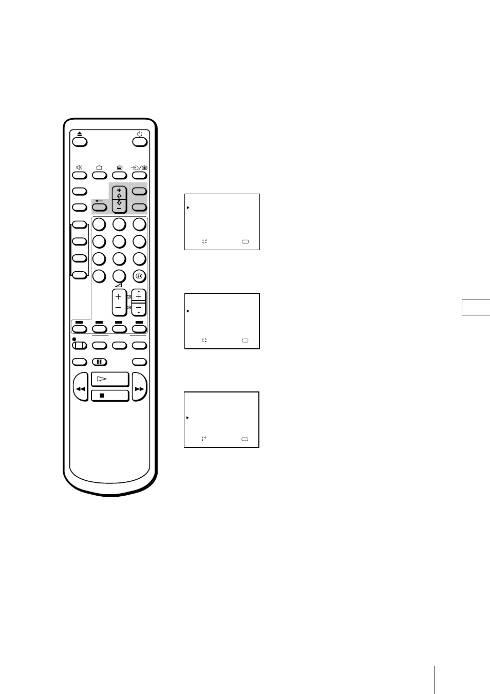 Handmatig kanalen instellen, Druk op menu om het hoofdmenu af te beelden | Sony Trinitron KV-21V4D User Manual | Page 146 / 232