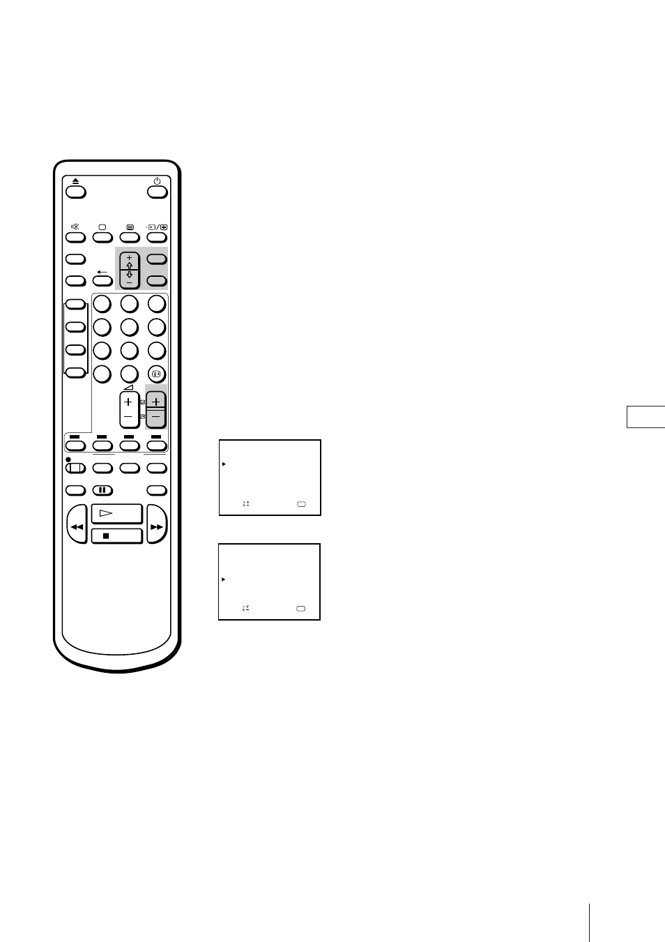 Programmanummers overslaan, Druk op menu om het hoofdmenu af te beelden | Sony Trinitron KV-21V4D User Manual | Page 147 / 232
