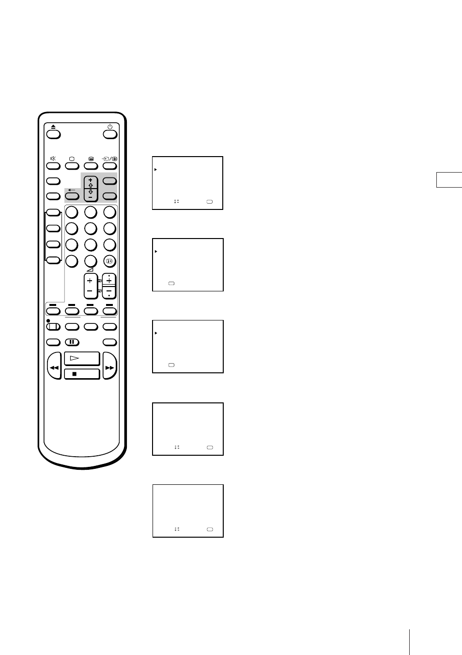 Step 5 — setting the clock, Press menu to display the main menu, Press menu to go back to the original screen | Sony Trinitron KV-21V4D User Manual | Page 15 / 232