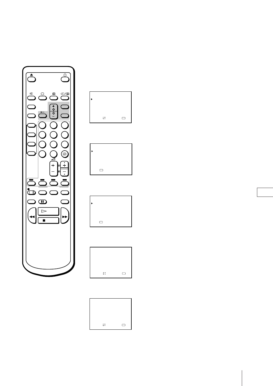 Steg 5 — ställa klockan, Tryck på menu för att visa huvudmenyn | Sony Trinitron KV-21V4D User Manual | Page 199 / 232