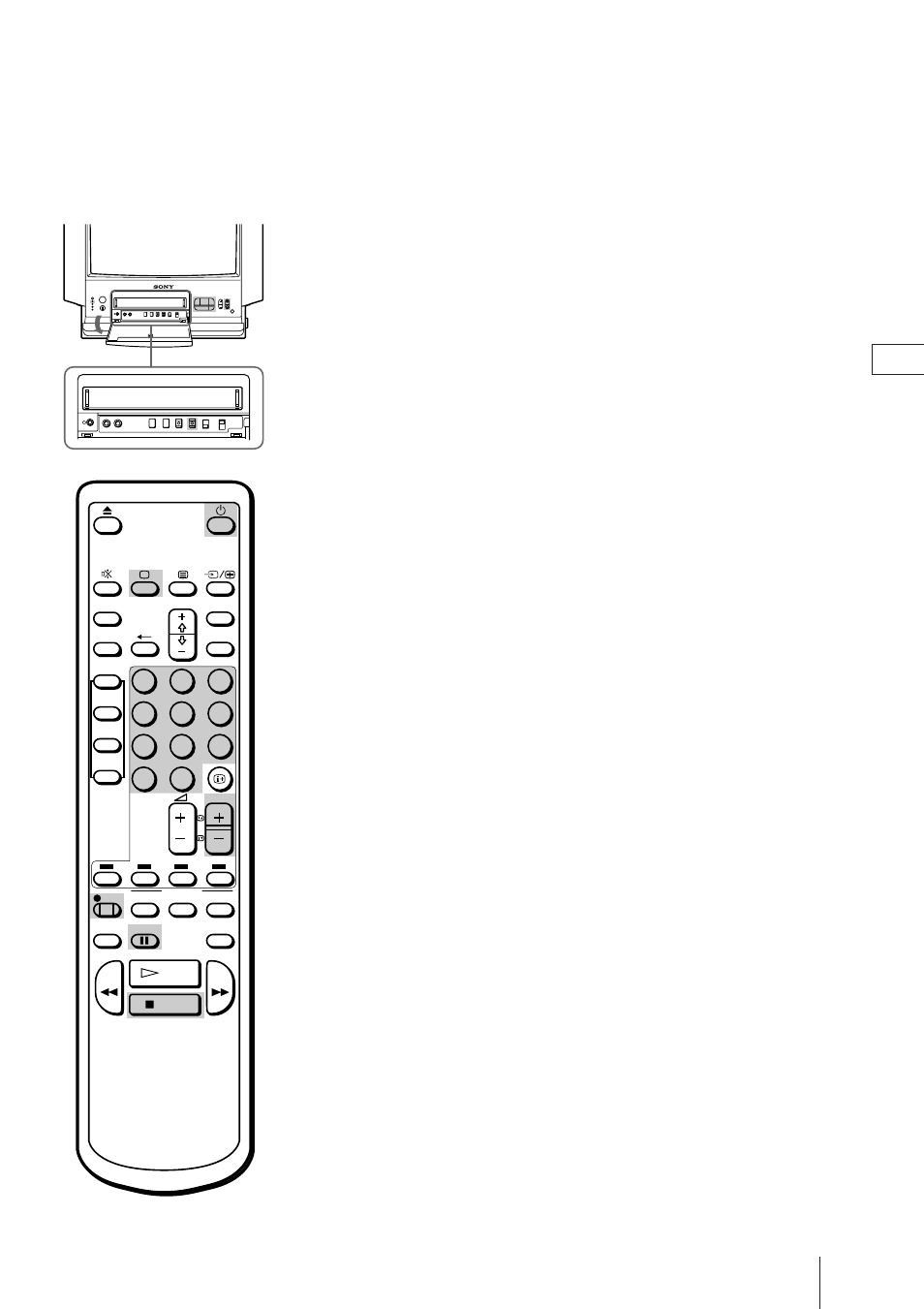 Recording tv programmes, Recording with the tv off, Watching a tv programme while recording another | Sony Trinitron KV-21V4D User Manual | Page 25 / 232