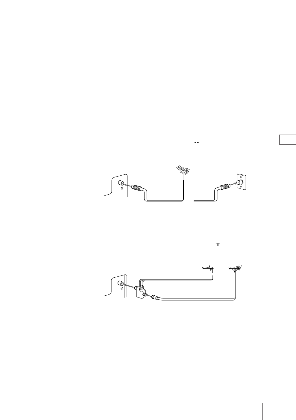 Schritt 2 — anschluß der antenne, Anschluß einer außenantenne, Anschluß einer vhf- und einer uhf-antenne | Sony Trinitron KV-21V4D User Manual | Page 51 / 232