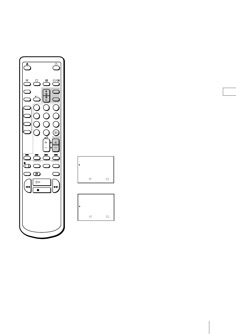 Skipping programme positions, Press menu to display the main menu, Press menu to go back to the original screen | Sony Trinitron KV-21V4D User Manual | Page 9 / 232