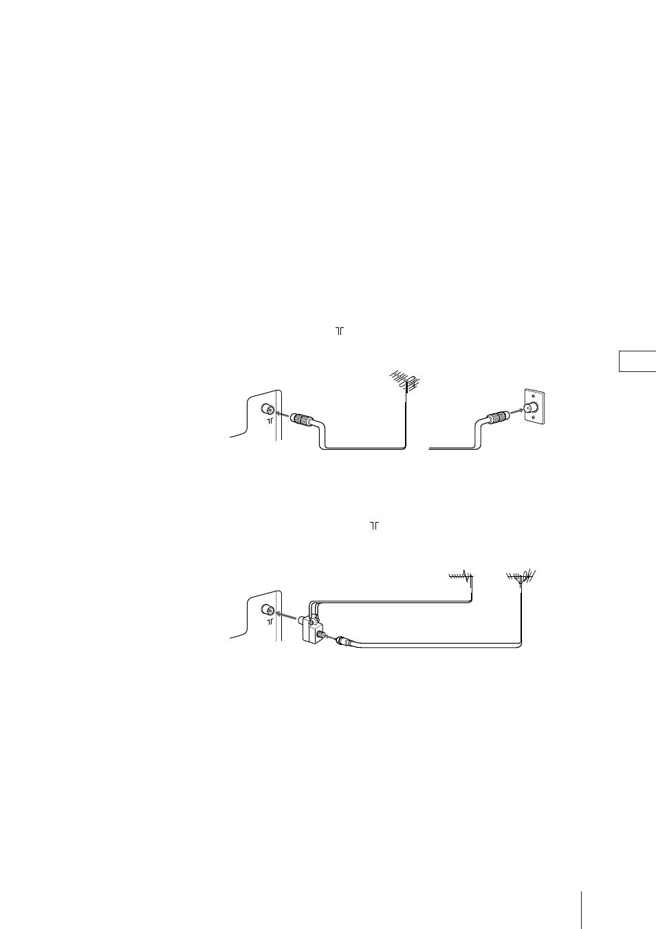 Etape 2 — raccordement de l’antenne, Raccordement à une antenne extérieure, Raccordement aux antennes vhf et uhf | Sony Trinitron KV-21V4D User Manual | Page 97 / 232