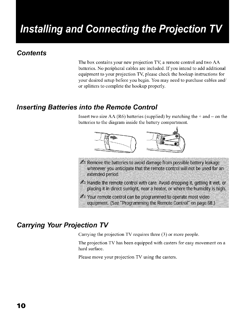 Sony KP 51HW40 User Manual | Page 10 / 81