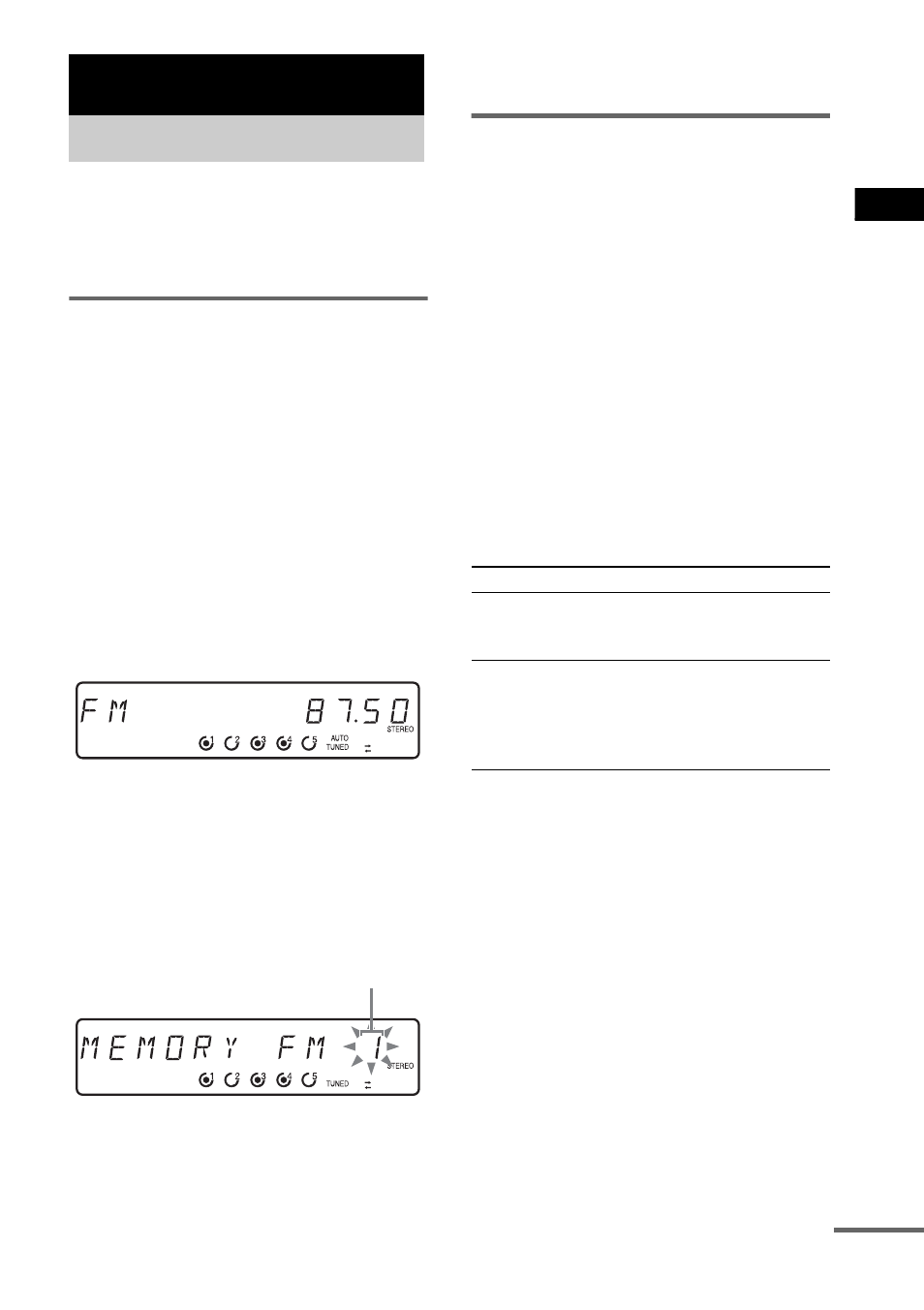 Tuner, Presetting radio stations | Sony CMT-HP7 User Manual | Page 13 / 36