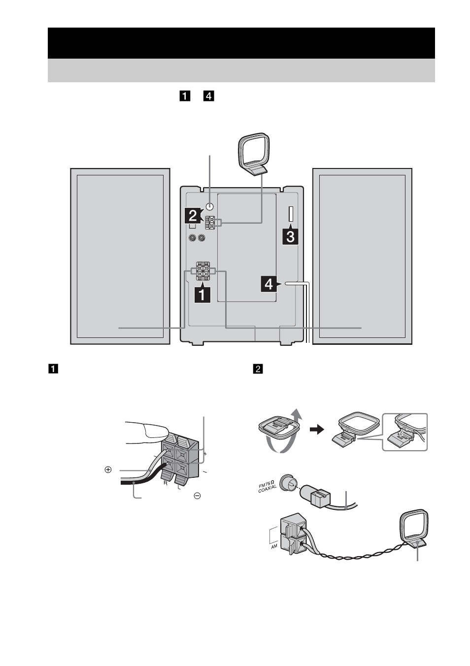 Getting started, Hooking up the system | Sony CMT-HP7 User Manual | Page 6 / 36