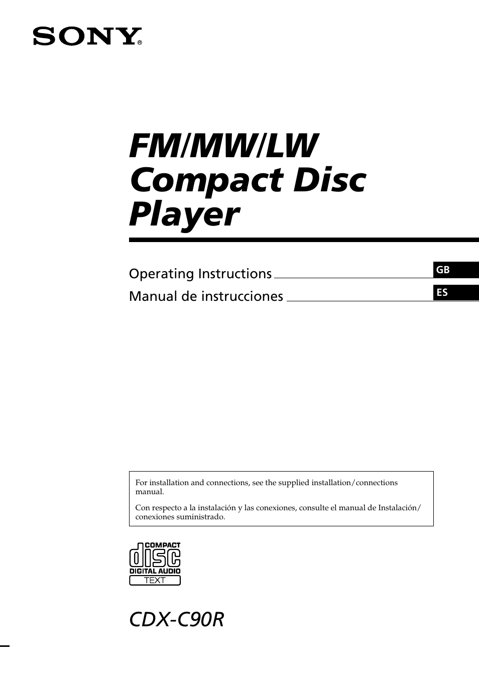 Sony CDX-C90R User Manual | 170 pages