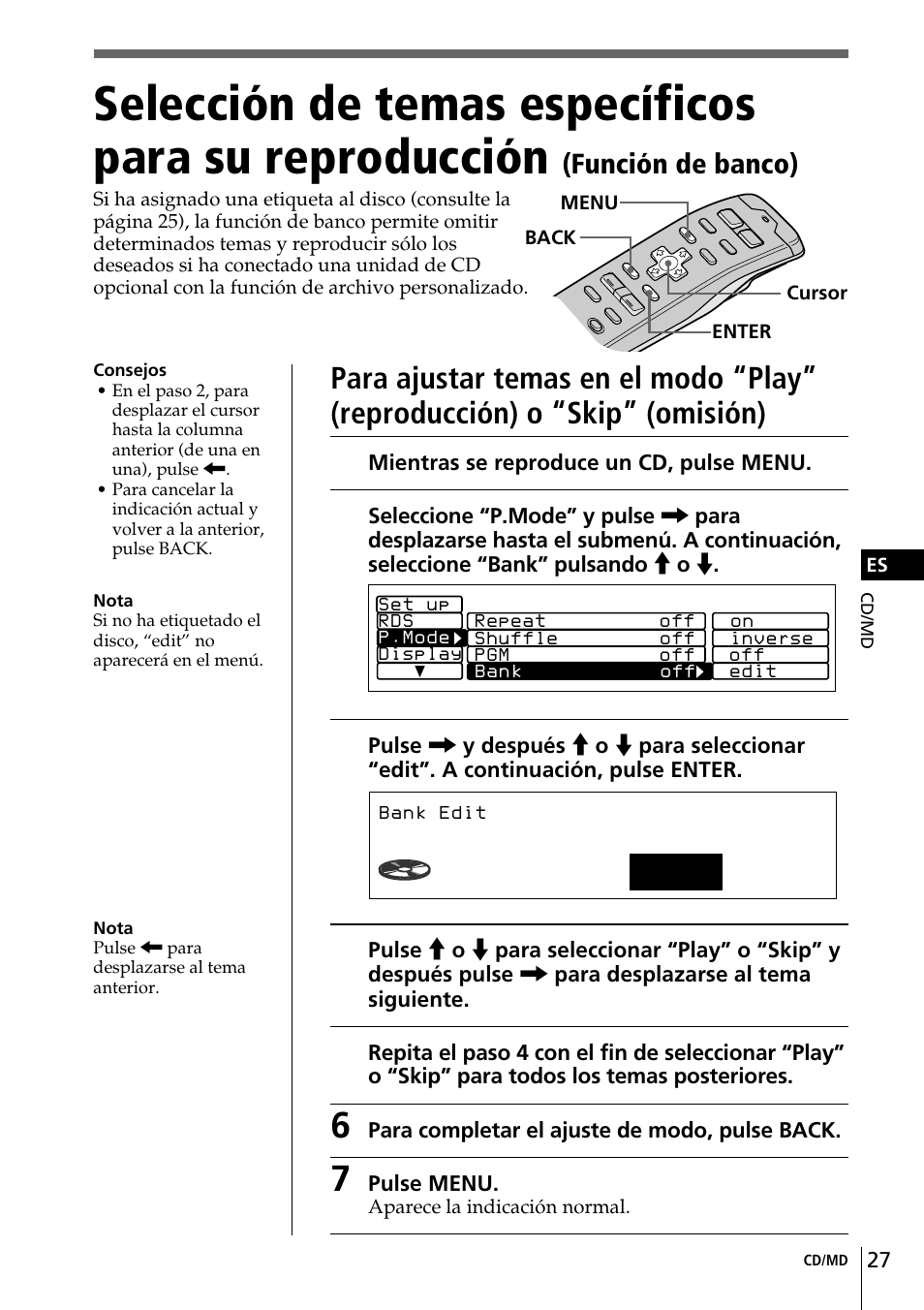 3cd1 schubert, P l a y, Función de banco) | Sony CDX-C90R User Manual | Page 111 / 170
