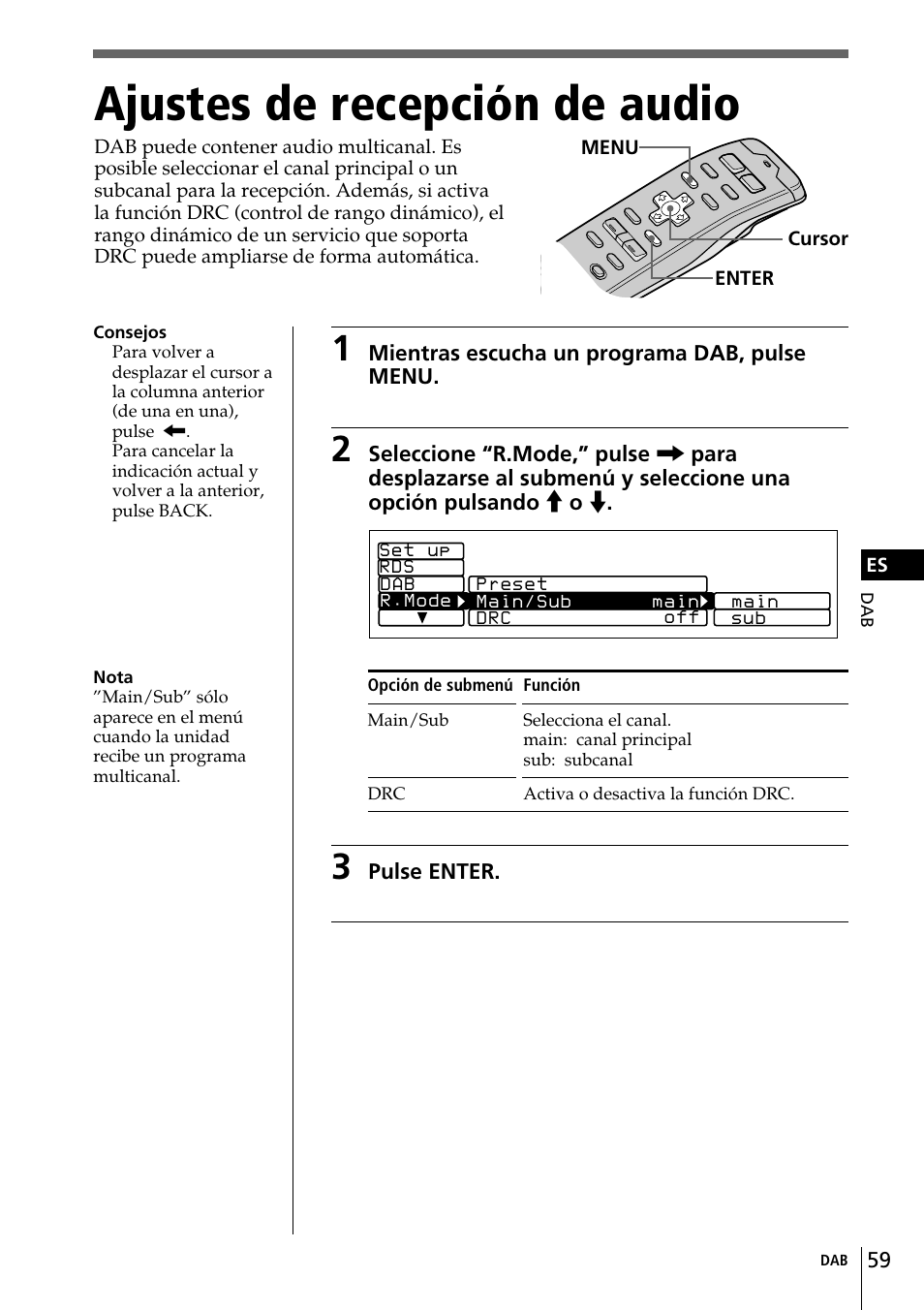 Ajustes de recepción de audio | Sony CDX-C90R User Manual | Page 143 / 170