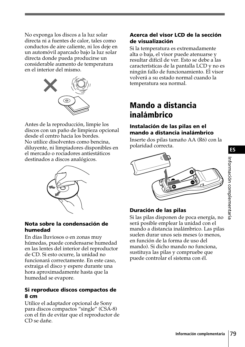 Mando a distancia inalámbrico | Sony CDX-C90R User Manual | Page 163 / 170
