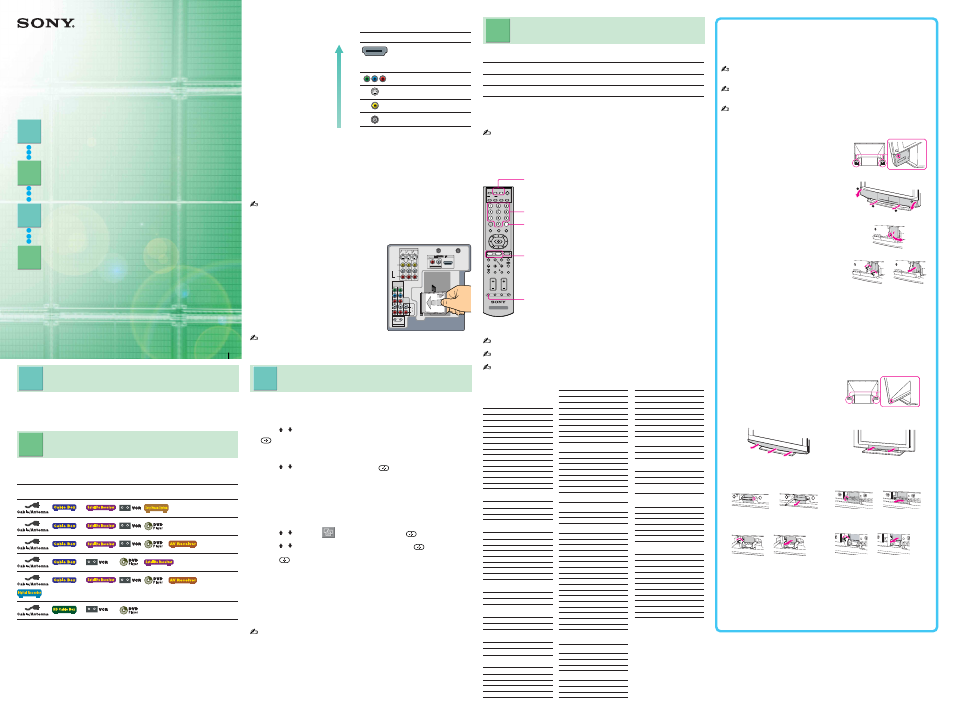 Sony KDF-55/60 XS955 User Manual | 2 pages