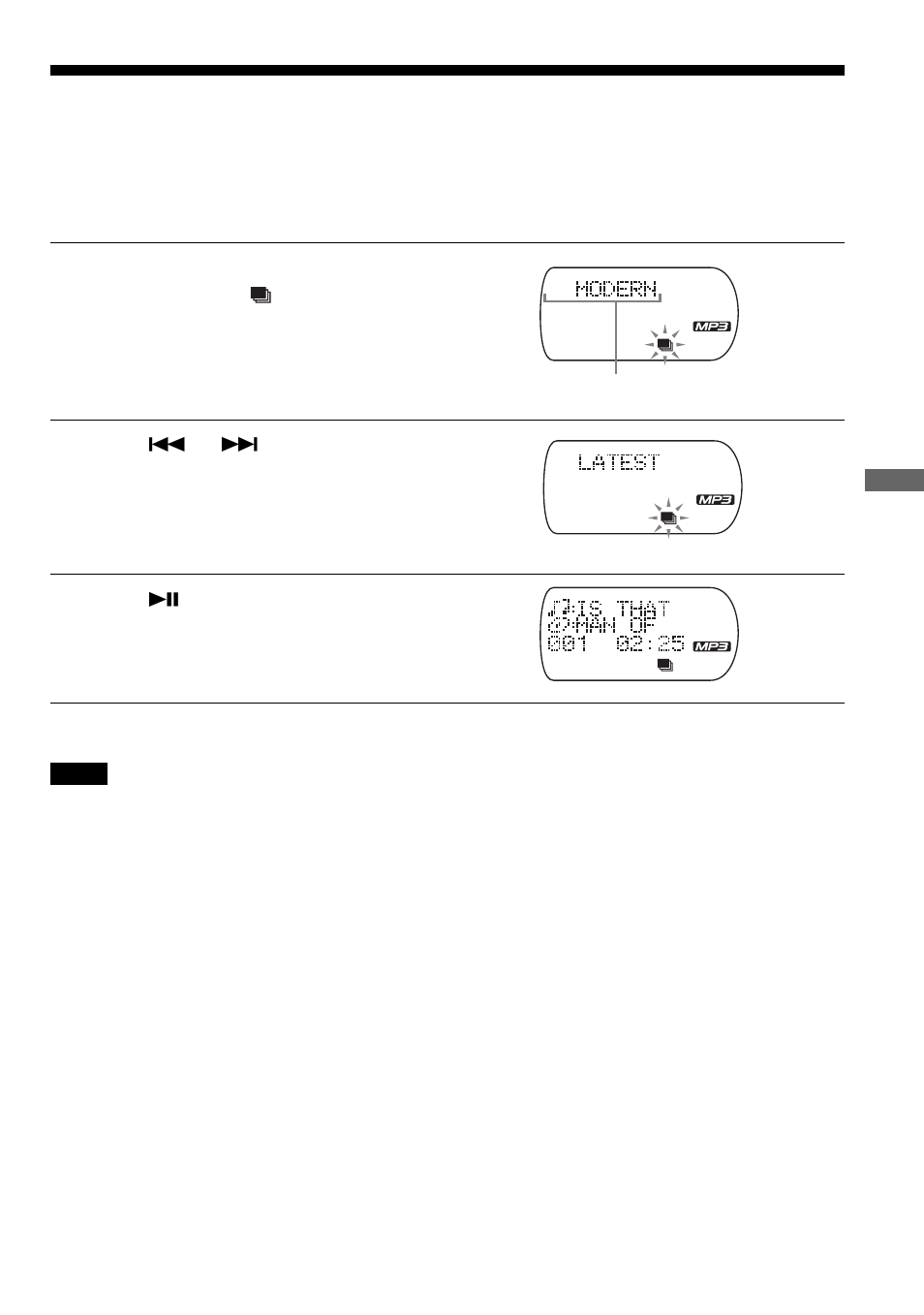 Playing your favorite play lists | Sony D-NE715 User Manual | Page 19 / 104