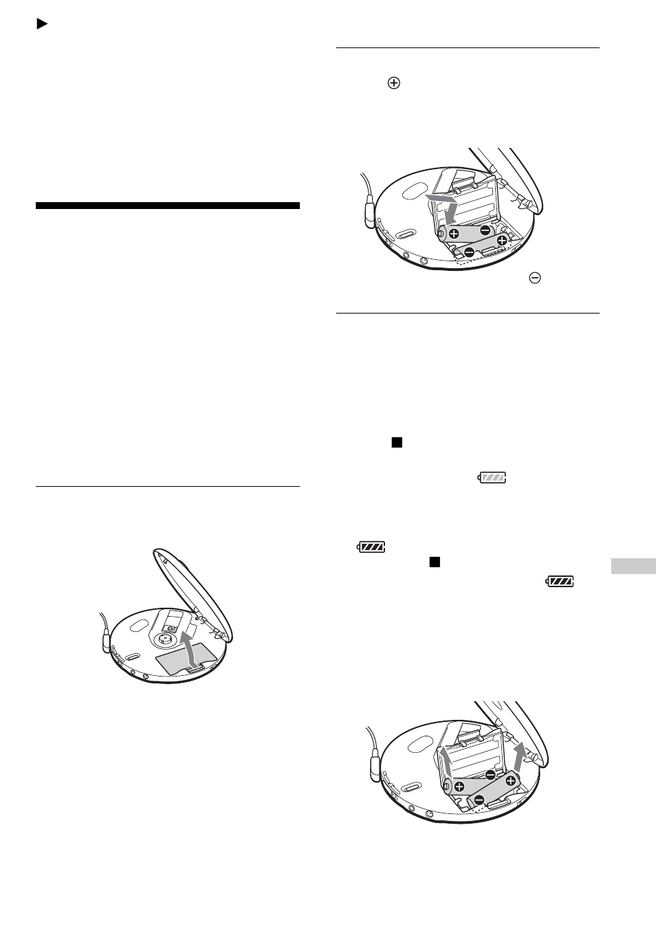 Connecting to a power source, Using the batteries | Sony D-NE715 User Manual | Page 27 / 104