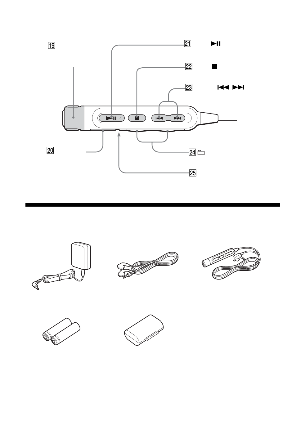 Comprobación de los accesorios suministrados, Comprobación de los accesorios, Suministrados | Sony D-NE715 User Manual | Page 44 / 104