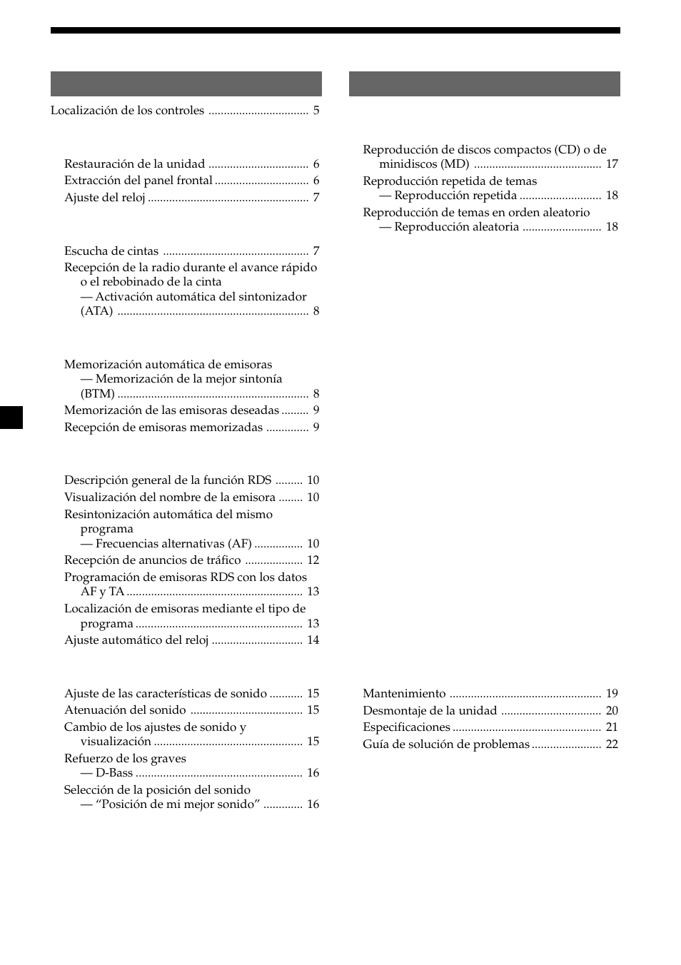 4indice | Sony XR-L200 User Manual | Page 26 / 112