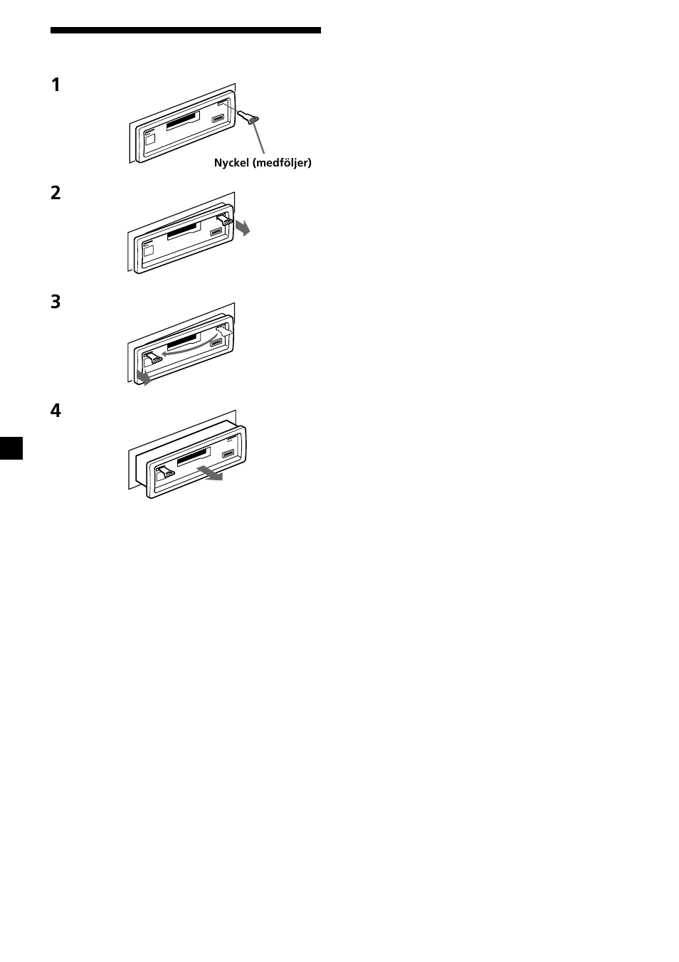 20 demontera enheten | Sony XR-L200 User Manual | Page 64 / 112