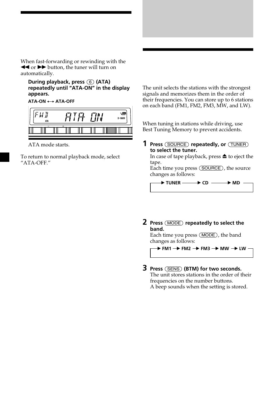 Radio | Sony XR-L200 User Manual | Page 8 / 112