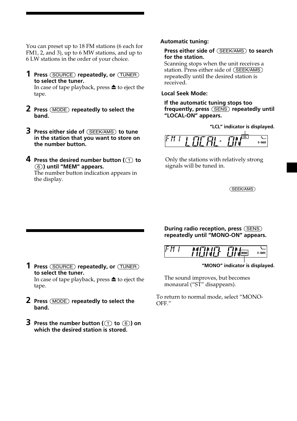 Sony XR-L200 User Manual | Page 9 / 112