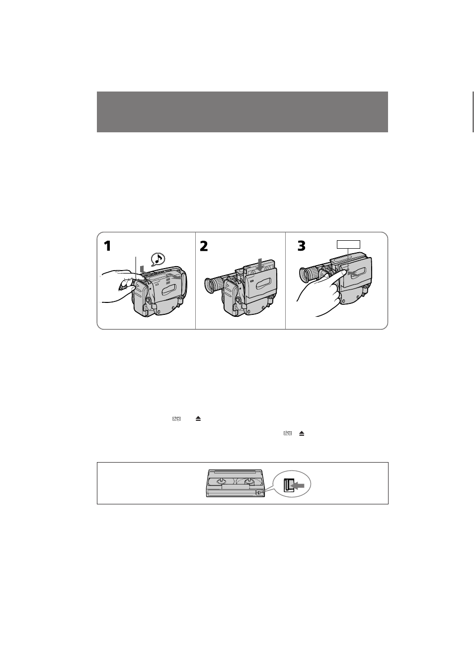 Inserting a cassette, Inserción de un videocassette | Sony CCD-TRV21 User Manual | Page 10 / 72