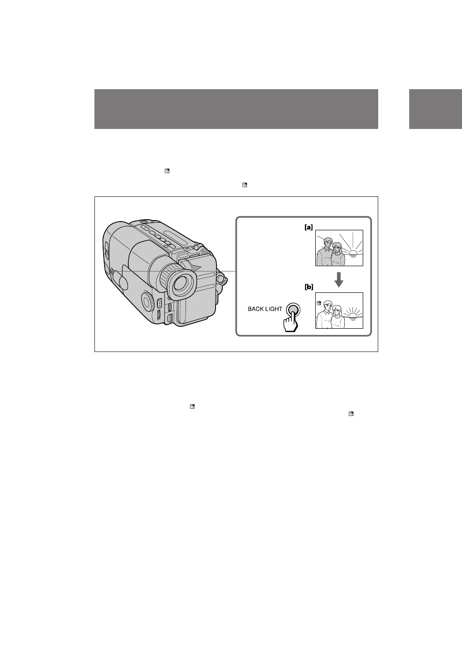 Shooting with backlighting, Videofilmación a contraluz | Sony CCD-TRV21 User Manual | Page 30 / 72