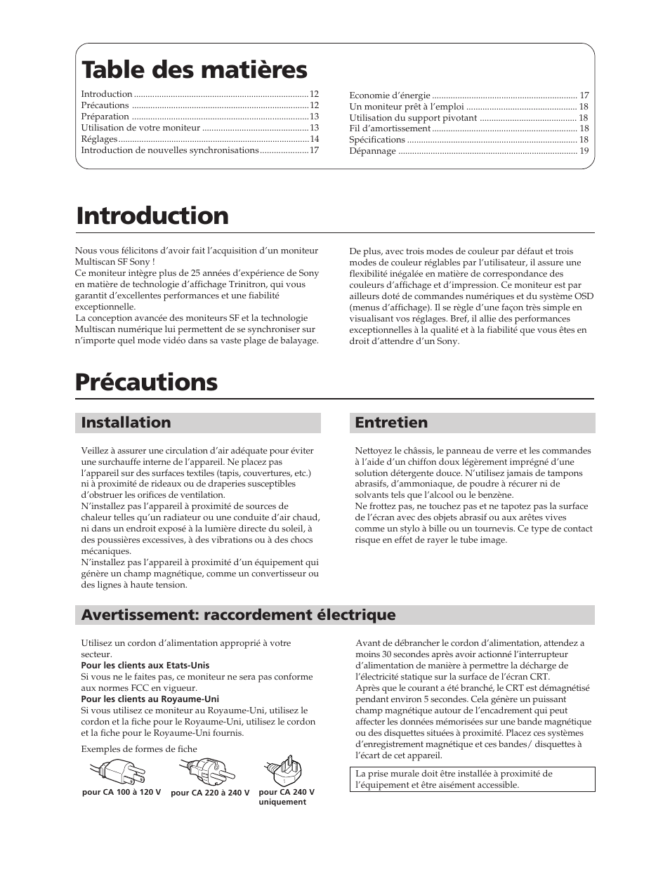 Sony CPD-20SF2T5 User Manual | Page 12 / 48